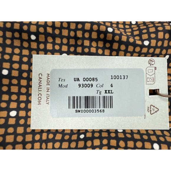 Canali Mens Swim Trunks Size 2XL Shorts Abstract Print Mesh Lined Made In Italy - Picture 7 of 14